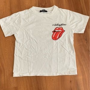 Zara baby tee rolling stones